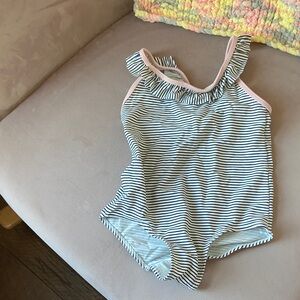 3/$15 Striped Ruffle One-Piece Swimsuit 2 to 4 years